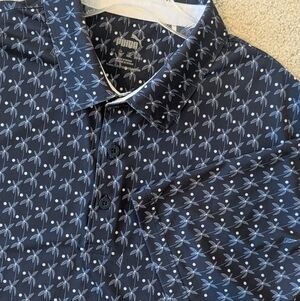 Puma MATTR Palms Men's Performance Short Sleeve Golf Polo Sz XL